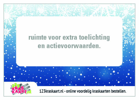 kraskaart blauw sneeuwsterren