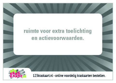 kraskaart grijze zonnenstraal