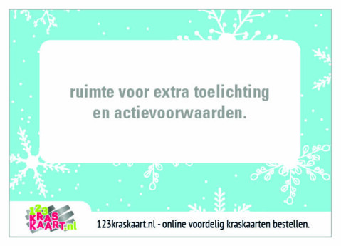 kraskaart blauw met sneeuwvlokken