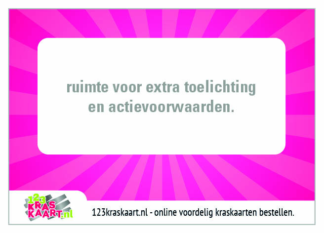 kraskaart roze zonnestraal kraskaart roze zonnestraal