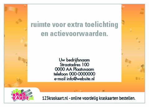 kraskaart okergeel gouden snippers