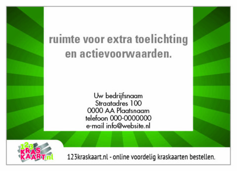 kraskaart groene zonnestraal