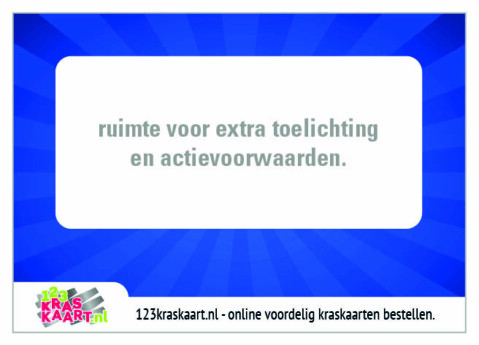 kraskaart blauwe zonnestraal