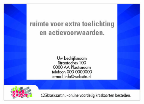 kraskaart blauwe zonnestraal