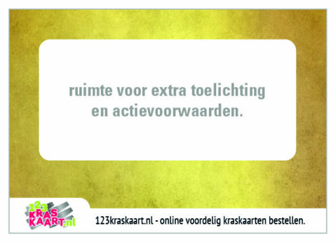 kraskaart gouden achtergrond