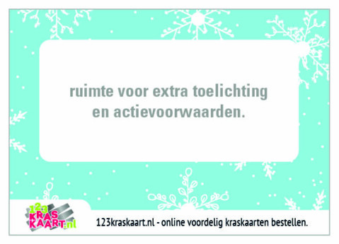 kraskaart ijsblauw met sneeuw