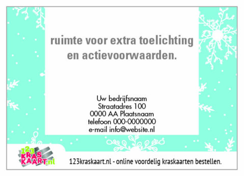 kraskaart ijsblauw met sneeuwsterren