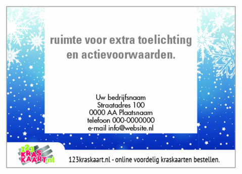 kraskaart ijsblauw met sneeuwsterren