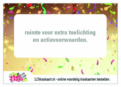 kraskaart bruin met slingers