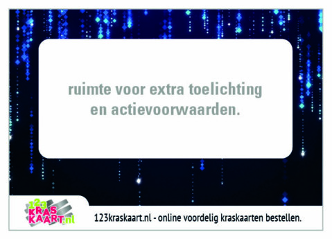 kraskaart blauw met lichtslinger