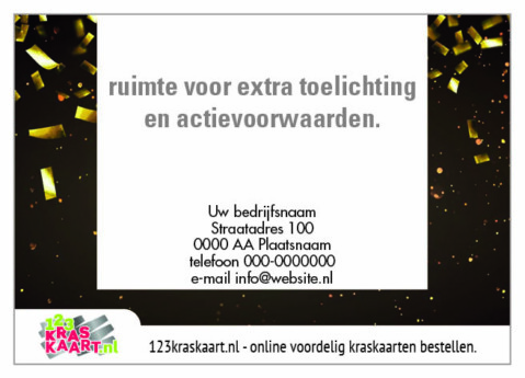 kraskaart bruin met gouden snippers