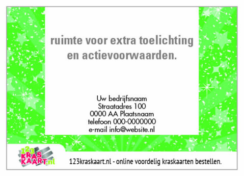 kraskaart groene sterren