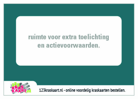 kraskaart blauwgroen volvlak