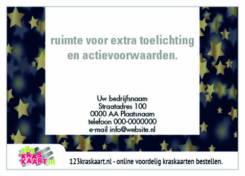 kraskaart zwart met gouden sterren