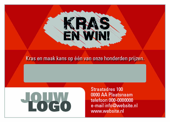 kraskaart rode driehoeken kraskaart rode driehoeken