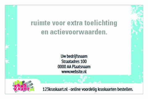 kraskaart blauw met sneeuwsterren