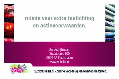 kraskaart winkel in stoffen en textiel